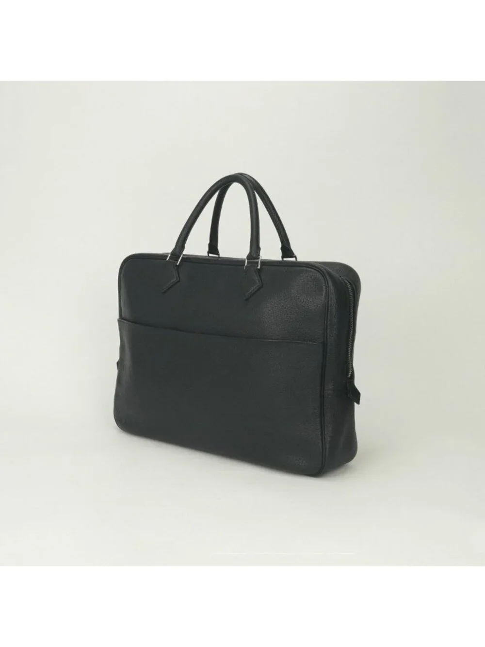 Hermes Plume Doc 38 Business Briefcase Fjord Noir Black Silver